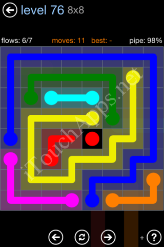 Flow Game Rainbow Pack Level 76 Solution