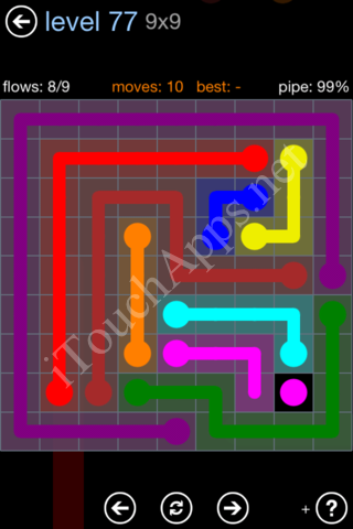 Flow Game Rainbow Pack Level 77 Solution
