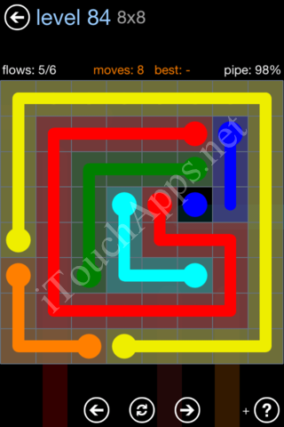 Flow Game Rainbow Pack Level 84 Solution