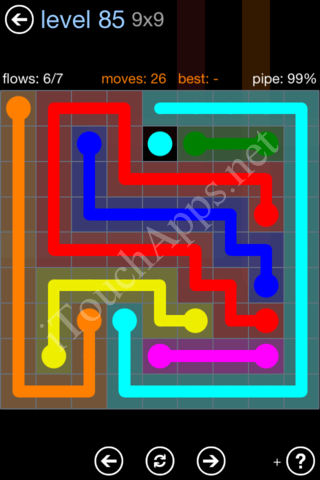 Flow Game Rainbow Pack Level 85 Solution