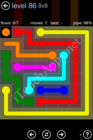 Flow Game Rainbow Pack Level 86 Solution
