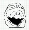 Badly Drawn Faces Godzilla