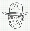 Badly Drawn Faces John Wayne