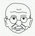 Badly Drawn Faces Mahatma Gandhi