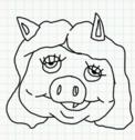 Badly Drawn Faces Miss Piggy