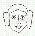 Badly Drawn Faces Princess Leia