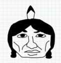 Badly Drawn Faces Sitting Bull