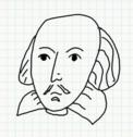 Badly Drawn Faces William Shakespeare