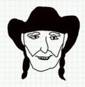 Badly Drawn Faces Willie Nelson