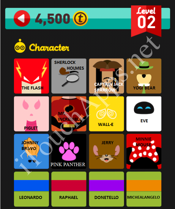 Icon Pop Quiz Character Quiz Level 2 Part 1 Answers / Solutions