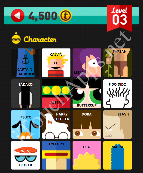 Icon Pop Quiz Character Quiz Level 3 Part 2 Answers / Solutions