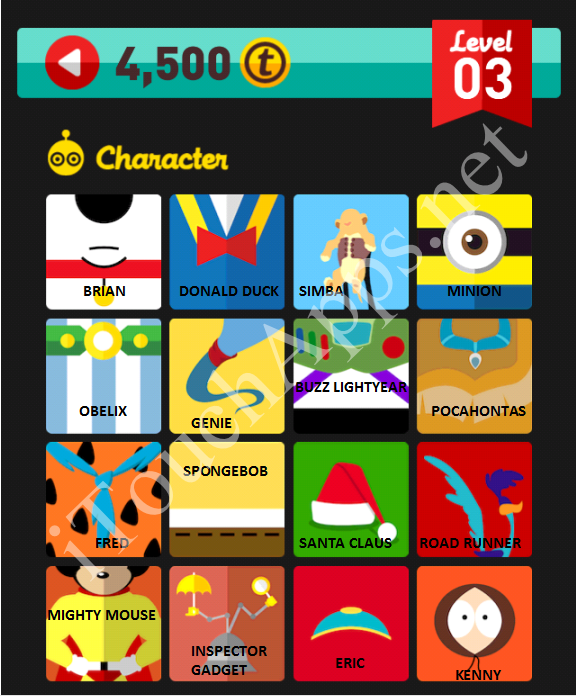 Icon Pop Quiz Character Quiz Level 3 Part 3 Answers / Solutions