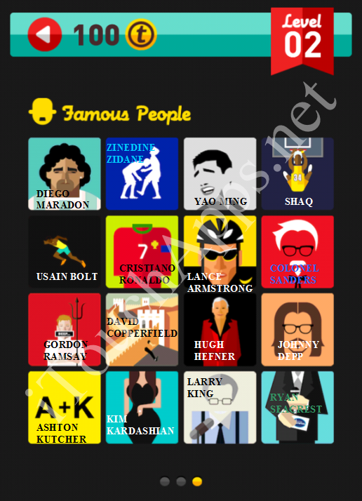 Icon Pop Quiz Game Famous People Quiz Level 2 Part 3 Answers / Solutions