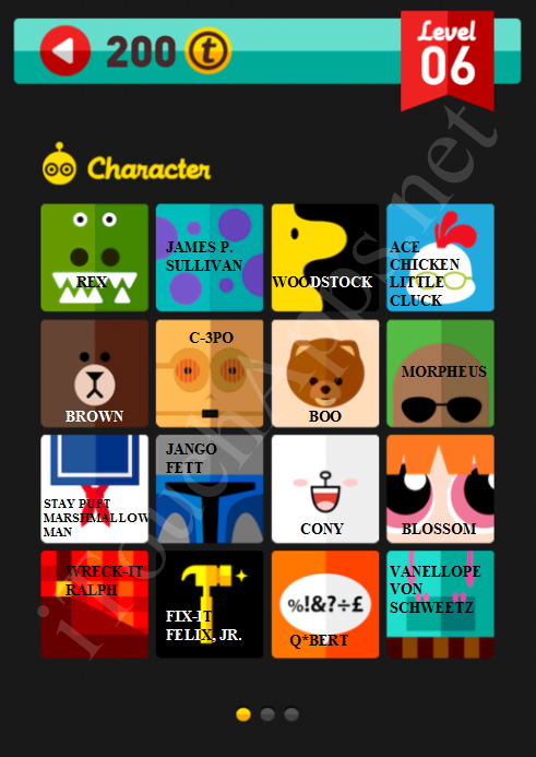 Icon Pop Quiz Character Quiz Level 6 Part 1 Answers / Solutions