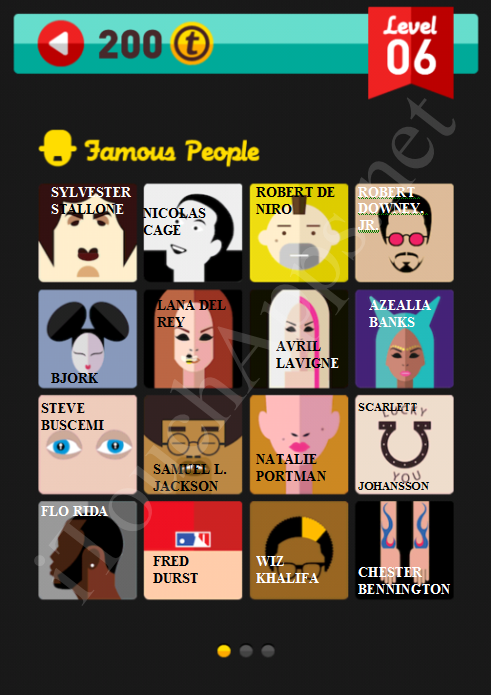 Icon Pop Quiz Game Famous People Quiz Level 6 Part 1 Answers / Solutions