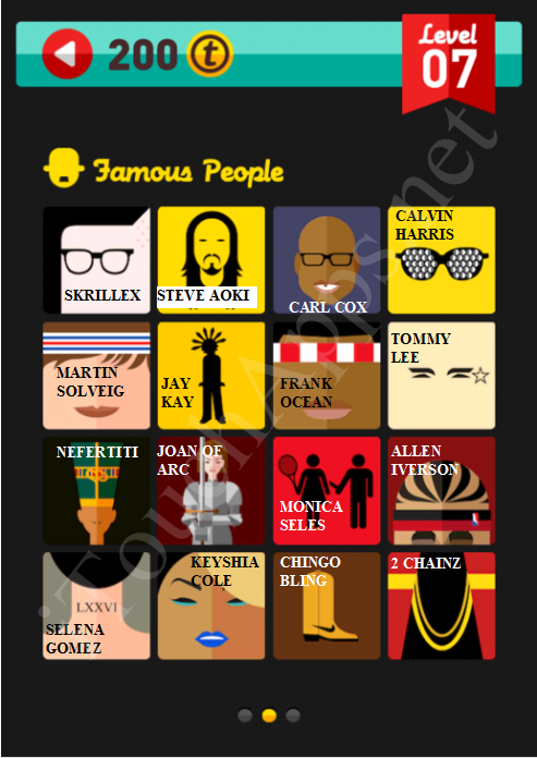 Icon Pop Quiz Game Famous People Quiz Level 7 Part 2 Answers / Solutions