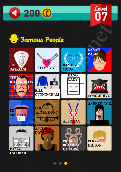 Icon Pop Quiz Game Famous People Quiz Level 7 Part 3 Answers / Solutions