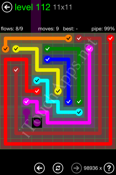 Flow Game 11x11 Mania Pack Level 112 Solution