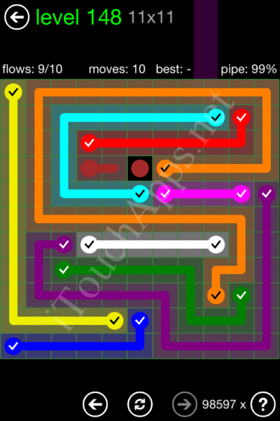Flow Game 11x11 Mania Pack Level 148 Solution