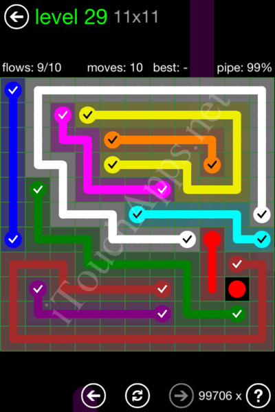 Flow Game 11x11 Mania Pack Level 29 Solution
