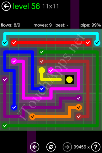 Flow Game 11x11 Mania Pack Level 56 Solution