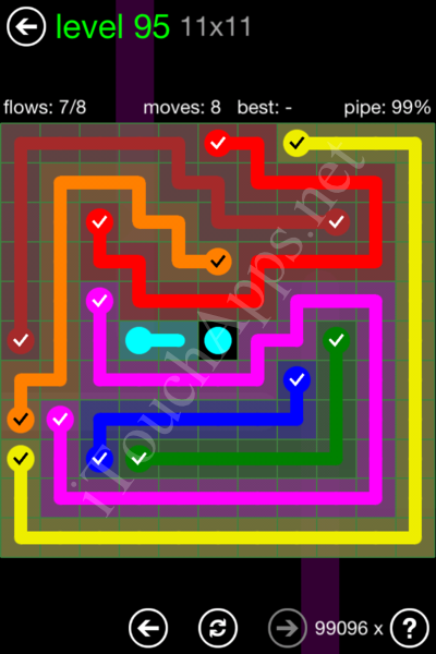 Flow Game 11x11 Mania Pack Level 95 Solution