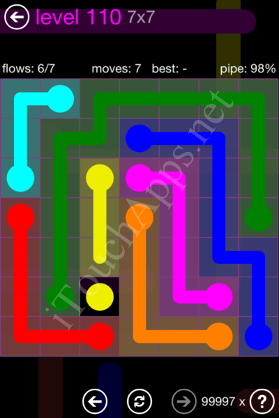 Flow Game 7x7 Mania Pack Level 110 Solution