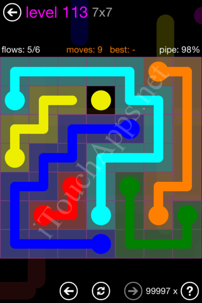 Flow Game 7x7 Mania Pack Level 113 Solution