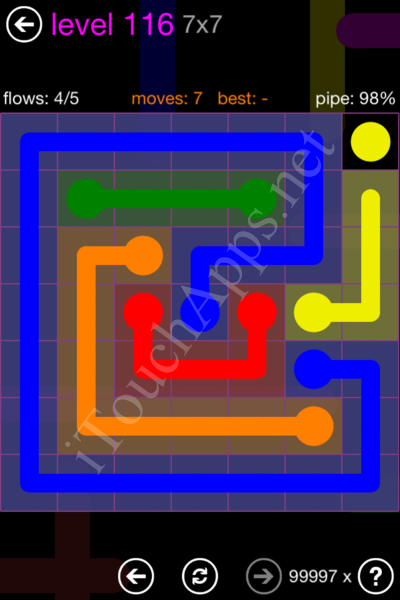 Flow Game 7x7 Mania Pack Level 116 Solution