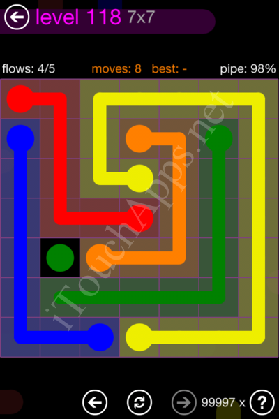 Flow Game 7x7 Mania Pack Level 118 Solution
