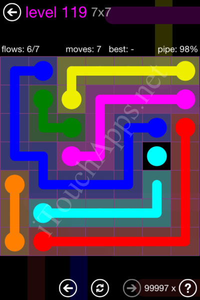 Flow Game 7x7 Mania Pack Level 119 Solution