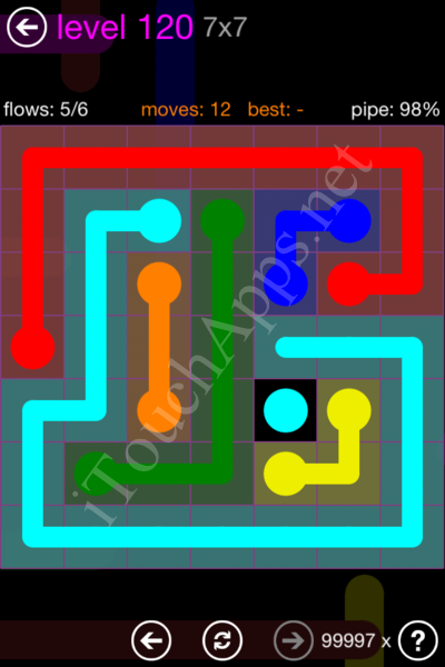 Flow Game 7x7 Mania Pack Level 120 Solution