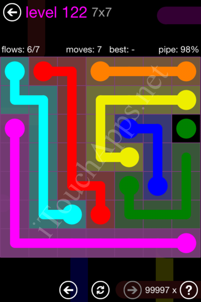 Flow Game 7x7 Mania Pack Level 122 Solution