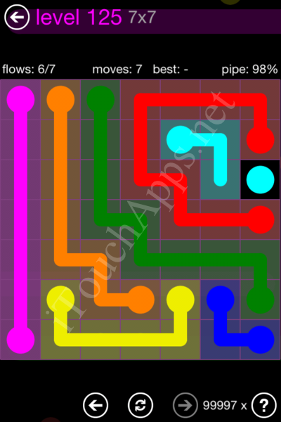 Flow Game 7x7 Mania Pack Level 125 Solution