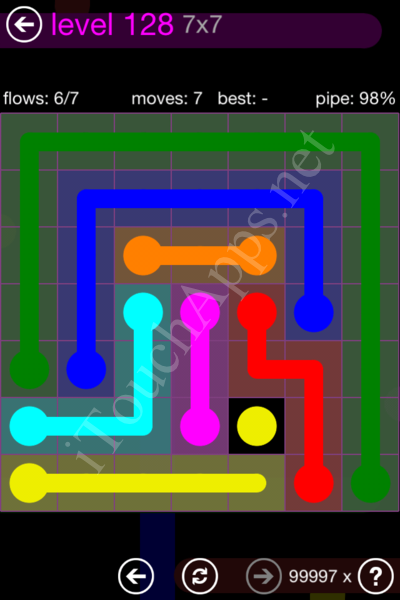 Flow Game 7x7 Mania Pack Level 128 Solution