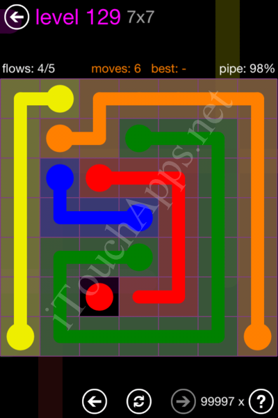 Flow Game 7x7 Mania Pack Level 129 Solution