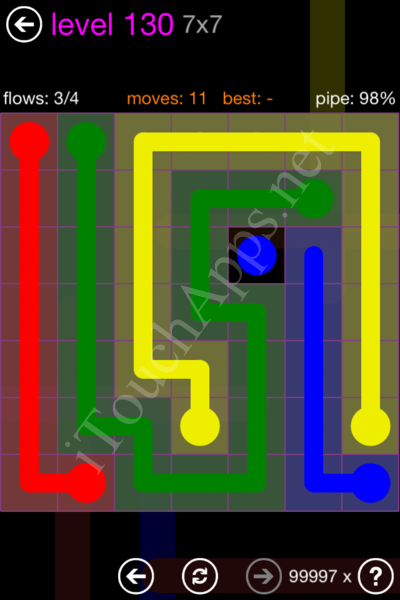 Flow Game 7x7 Mania Pack Level 130 Solution