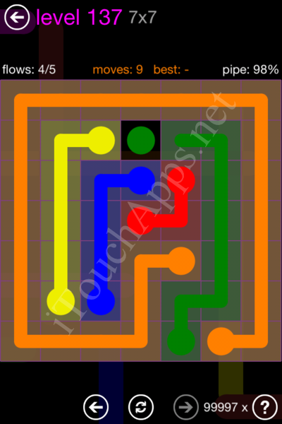Flow Game 7x7 Mania Pack Level 137 Solution