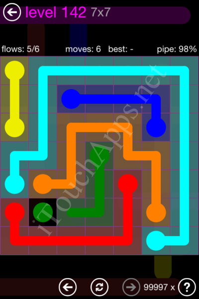 Flow Game 7x7 Mania Pack Level 142 Solution