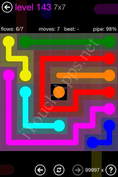 Flow Game 7x7 Mania Pack Level 143 Solution