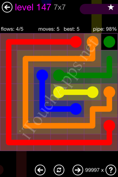 Flow Game 7x7 Mania Pack Level 147 Solution