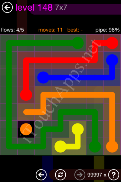 Flow Game 7x7 Mania Pack Level 148 Solution