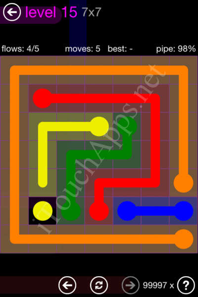 Flow Game 7x7 Mania Pack Level 15 Solution