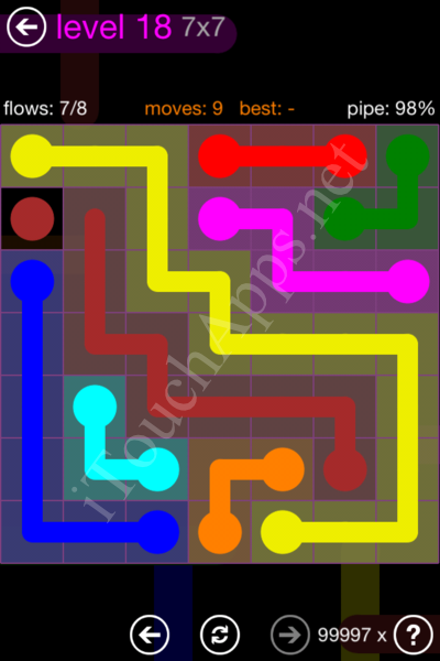 Flow Game 7x7 Mania Pack Level 18 Solution