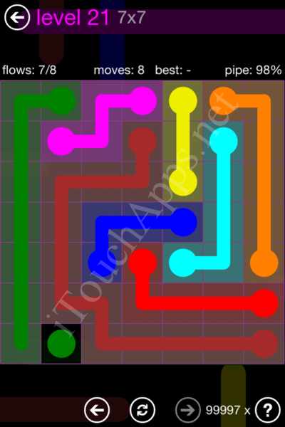 Flow Game 7x7 Mania Pack Level 21 Solution