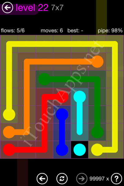 Flow Game 7x7 Mania Pack Level 22 Solution
