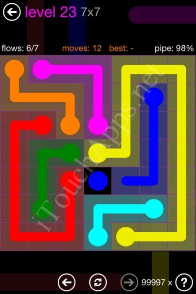 Flow Game 7x7 Mania Pack Level 23 Solution