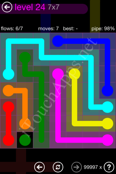 Flow Game 7x7 Mania Pack Level 24 Solution