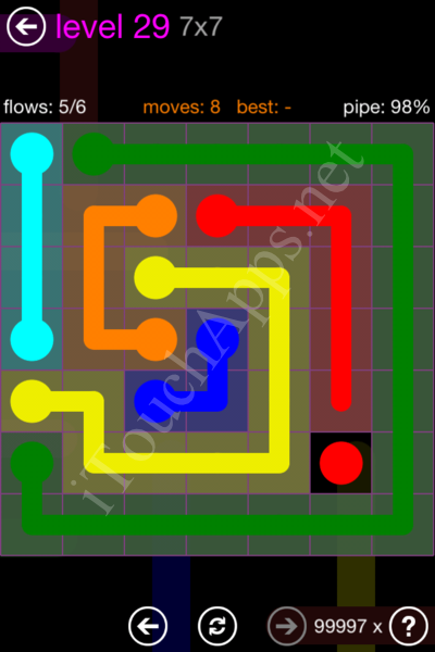 Flow Game 7x7 Mania Pack Level 29 Solution
