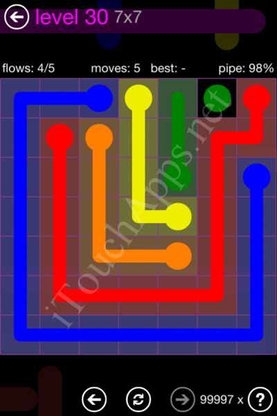 Flow Game 7x7 Mania Pack Level 30 Solution
